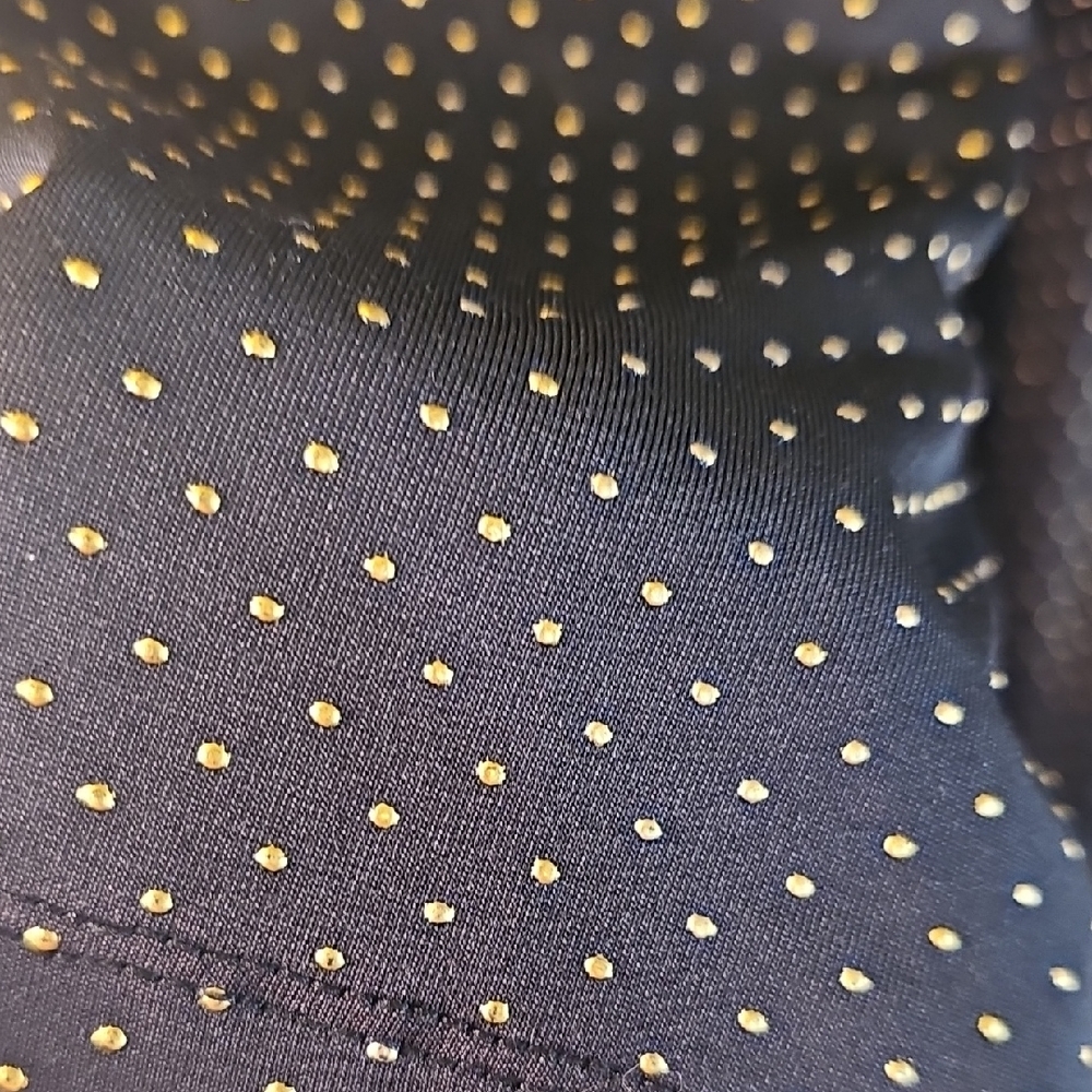 Hearts of Palm Black Blouse with White Dots - Picture 4 of 9